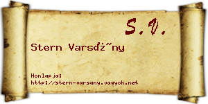 Stern Varsány névjegykártya